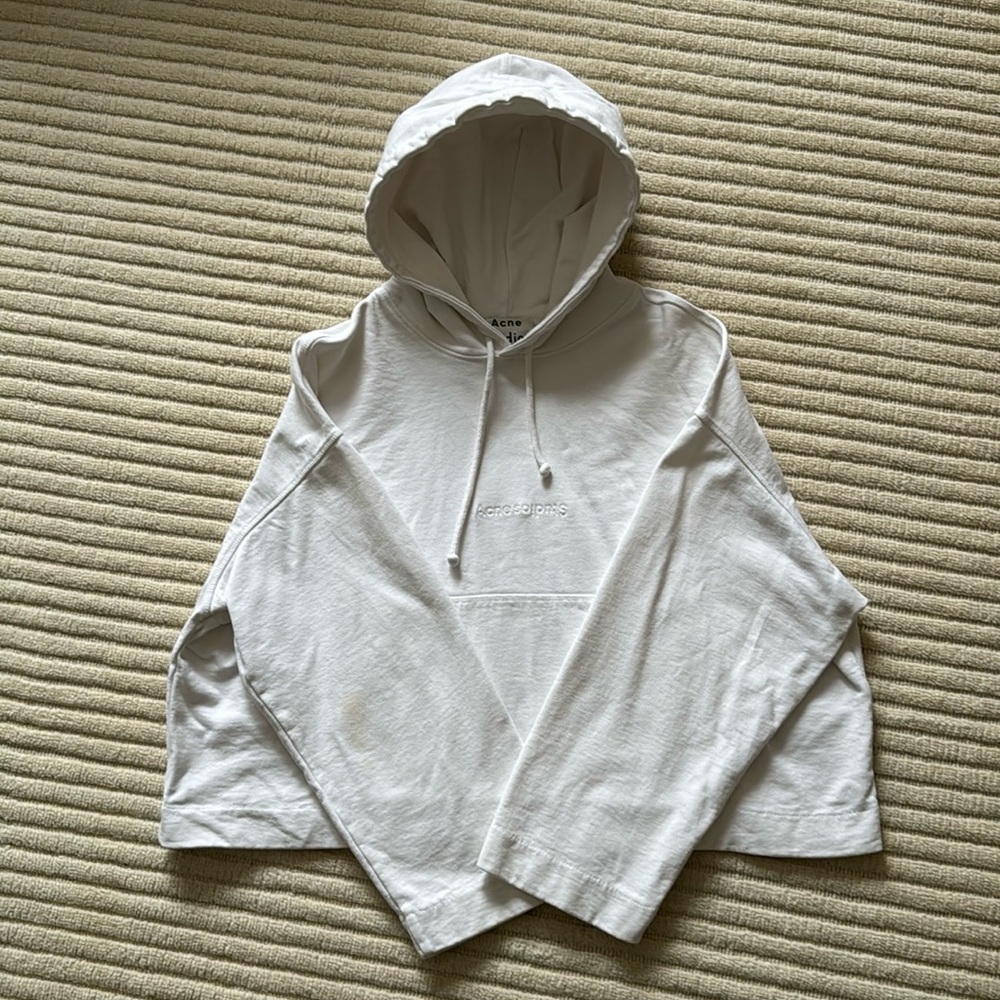 Acne Studios White Joghy Hoodie